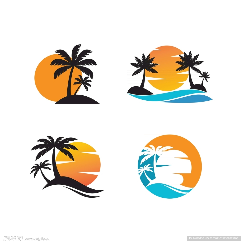 沙滩度假logo