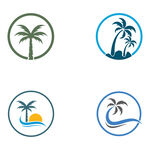 椰子树沙滩logo