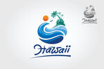 夏季沙滩度假logo