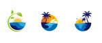 沙滩椰子树logo