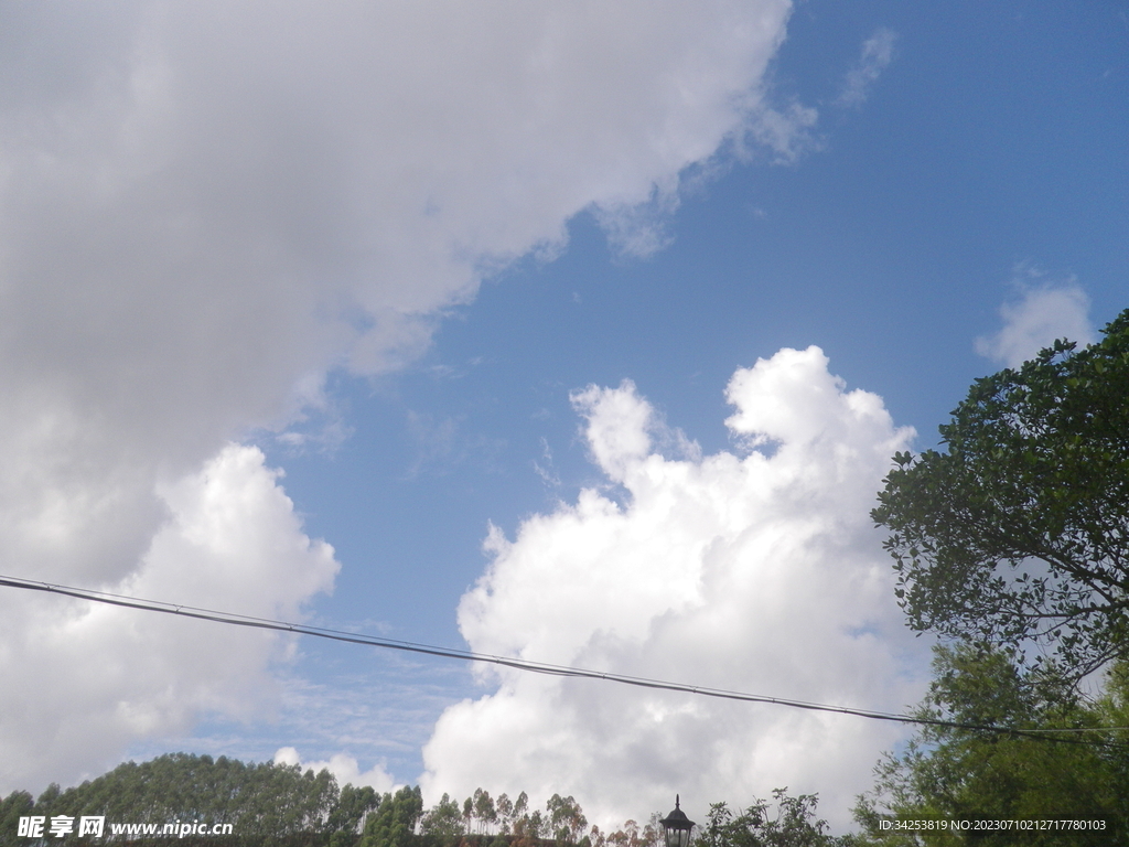 天空 蓝天 白云