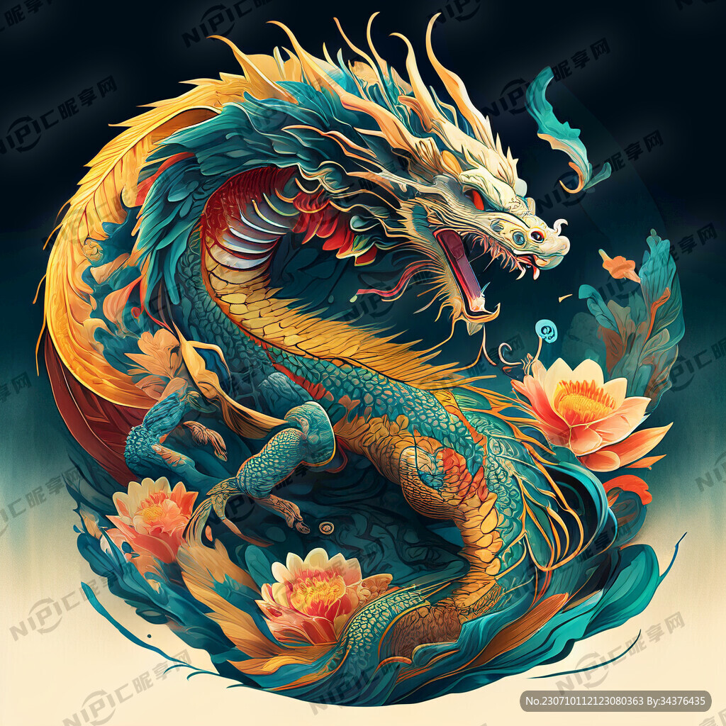 十二生肖 龙 画风明亮