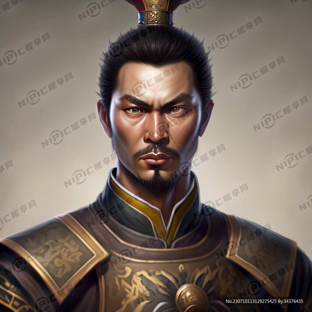 张飞 人物画 画风明亮