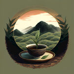 茶叶，普洱茶，画风明亮，层次感强