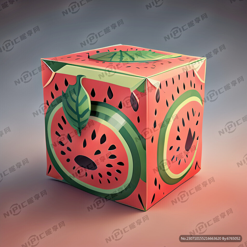 唯美 个性 西瓜包装盒