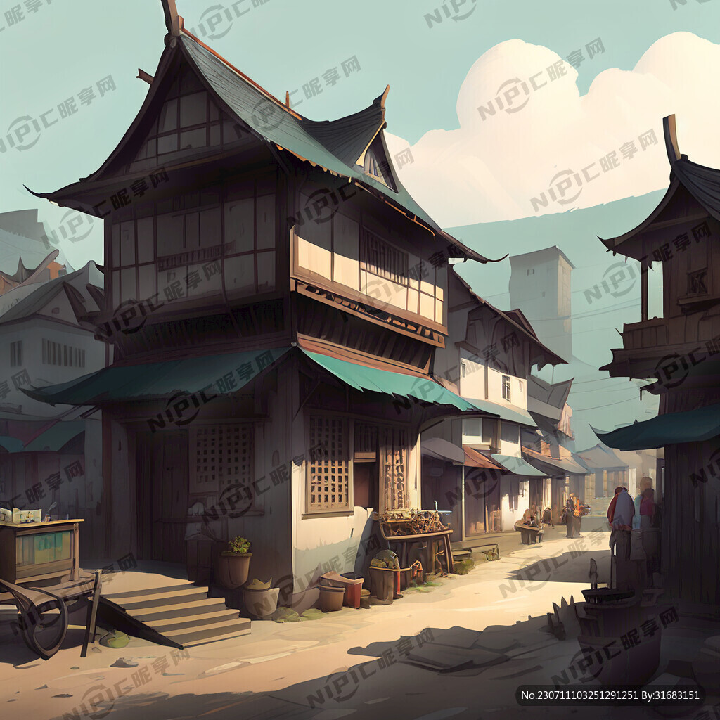 茅台镇插画