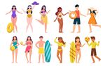 卡通夏季人物