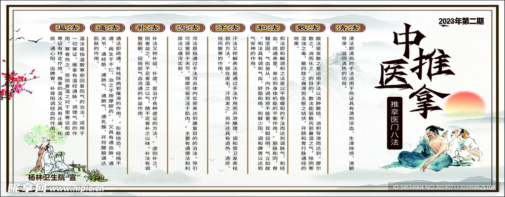 中医推拿宣传栏