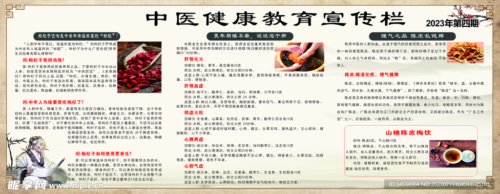 中医健康教育宣传栏
