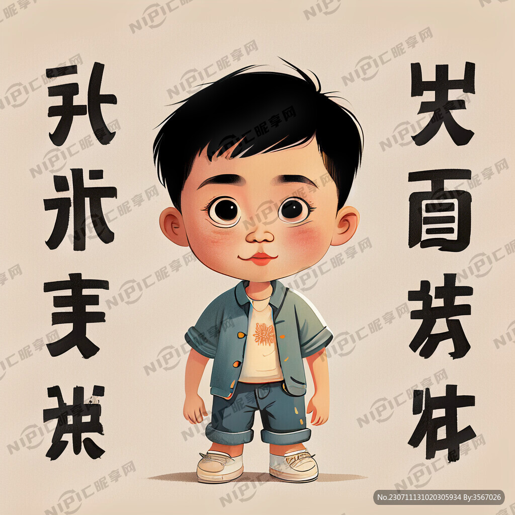 小学生 男孩 调皮 聪明 欢乐