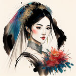 古代中国新娘害羞