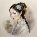 古代中国新娘害羞