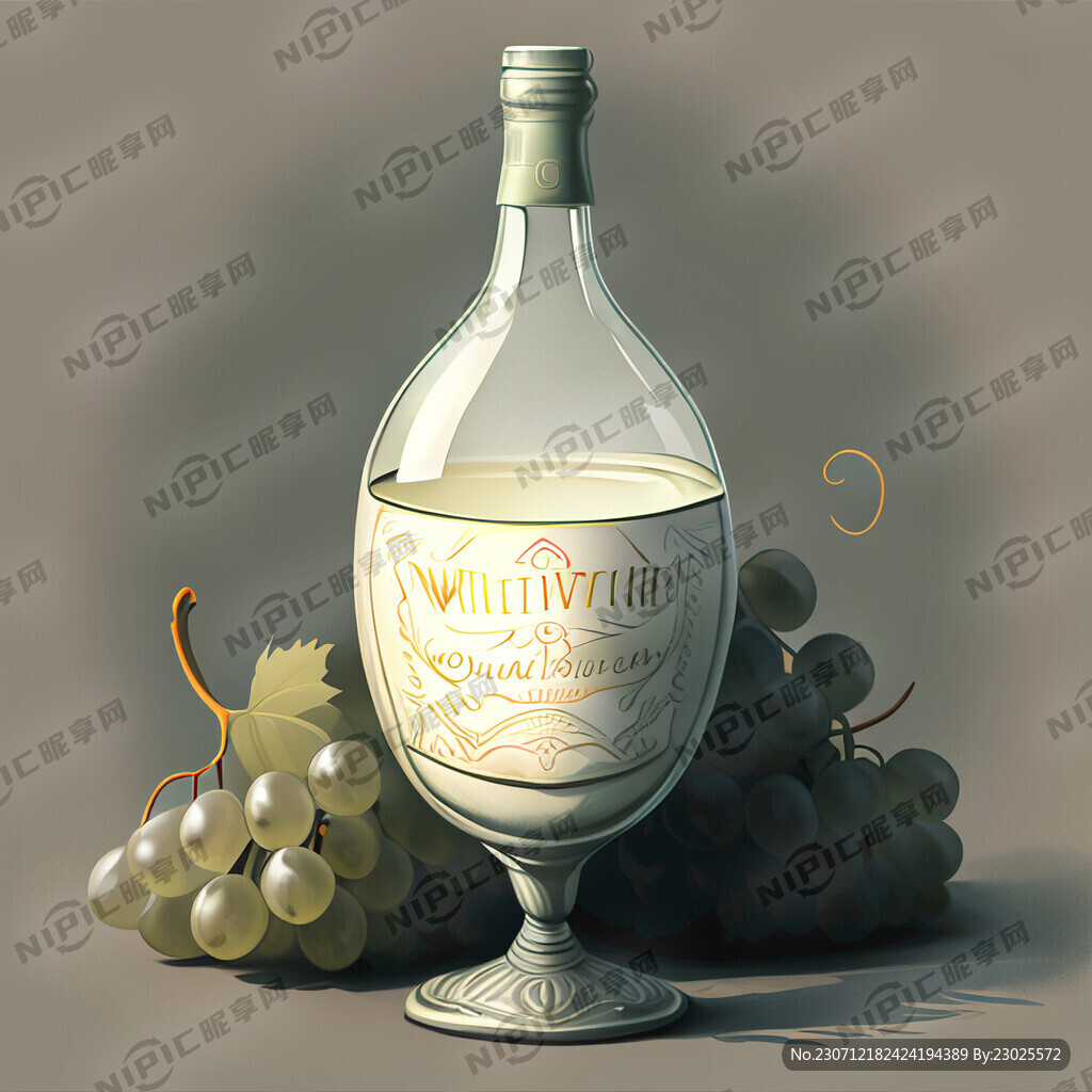 AI创作图白酒插画nipic.com-昵图网