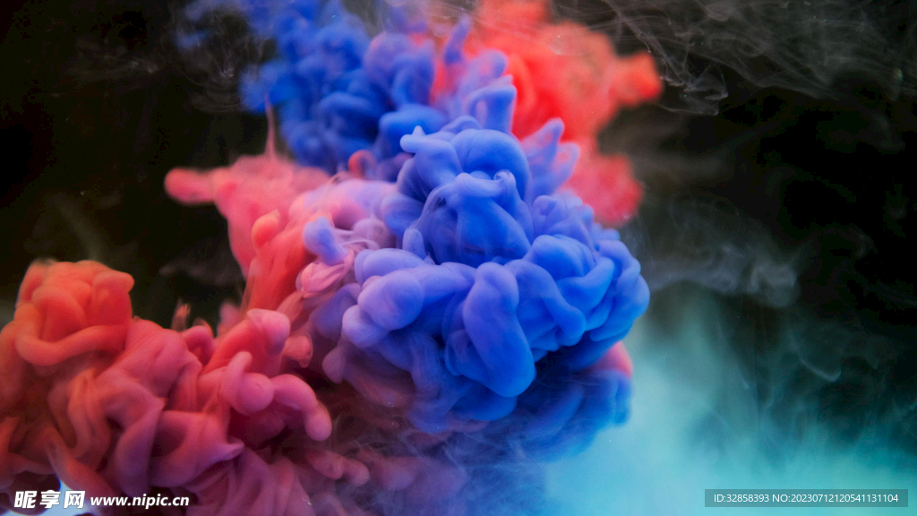 3d炫彩烟雾背景