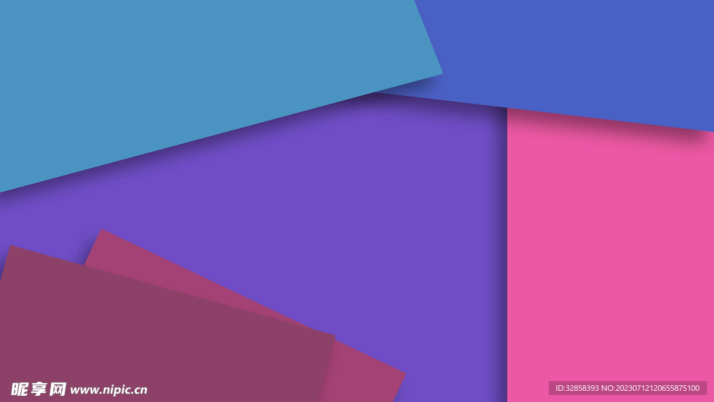 紫色3d方形几何抽象科技背景