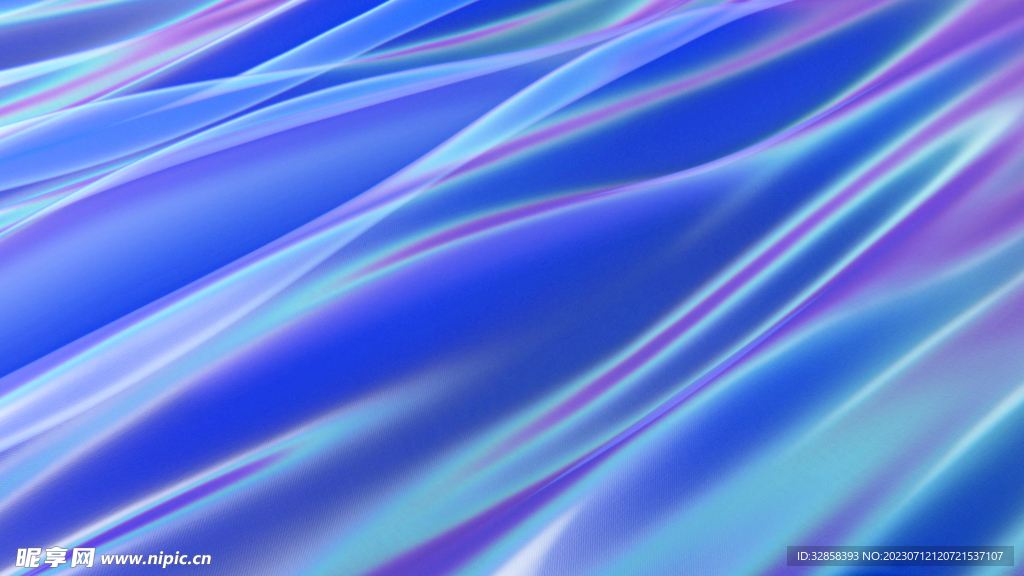 3d蓝色玻璃质感抽象科技线条