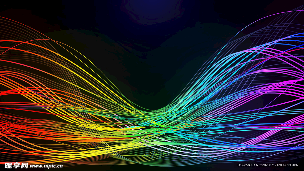 炫彩螺旋光线抽象科技线条背景