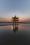 杭州西湖日落