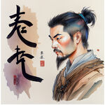 中国古代武侠人物，色彩明亮，层次分明