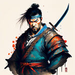 中国古代武侠人物，色彩明亮，层次分明