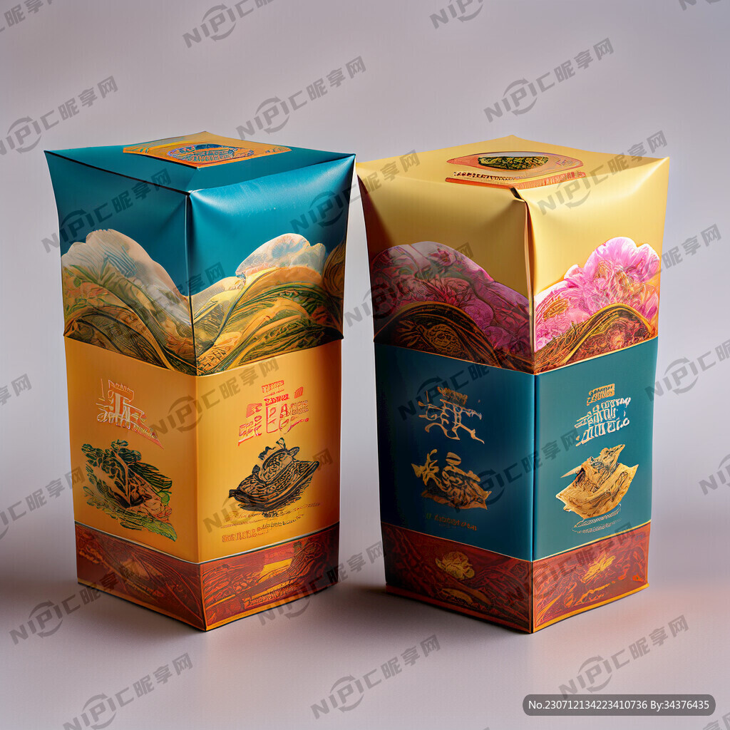 云南普洱茶包装 色彩明快