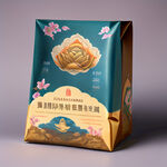云南普洱茶包装，色彩明快，层次分明