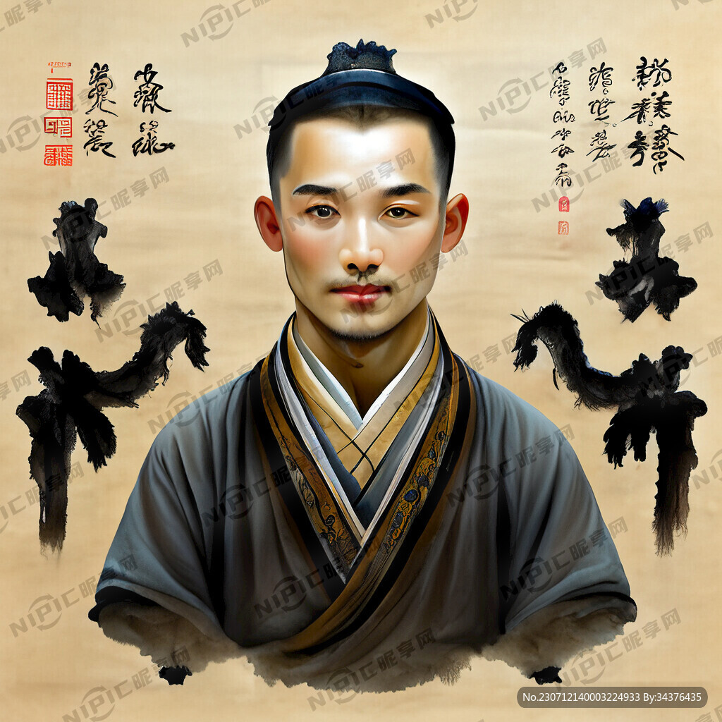 古代人物 中国风 中国画 写意