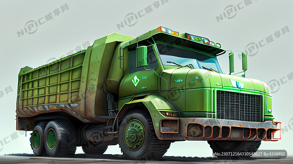 巨型矿卡车飘逸感科技感绿色环保