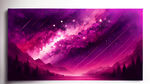 星空背景,广袤神秘,紫红色主色调,画面壮观,做主视觉背景用