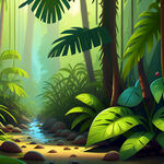 热带雨林，卡通，皮克斯