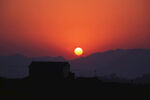 红色夕阳