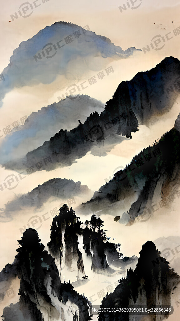 艾叶包装 山谷 中国风 高清