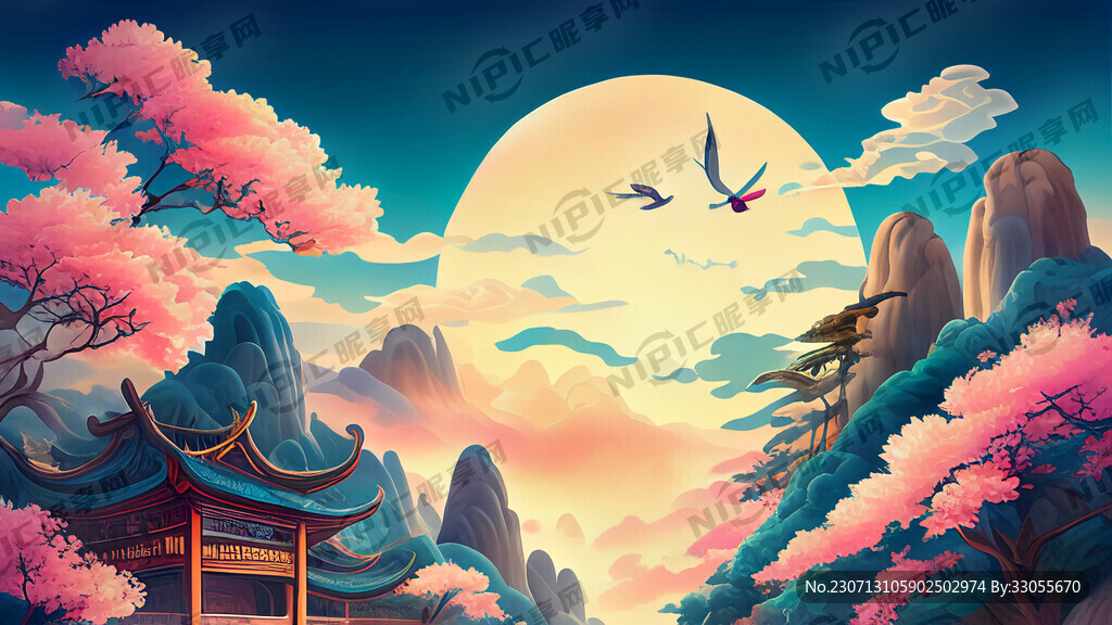 游戏梦幻唯美新中式风景 超高清