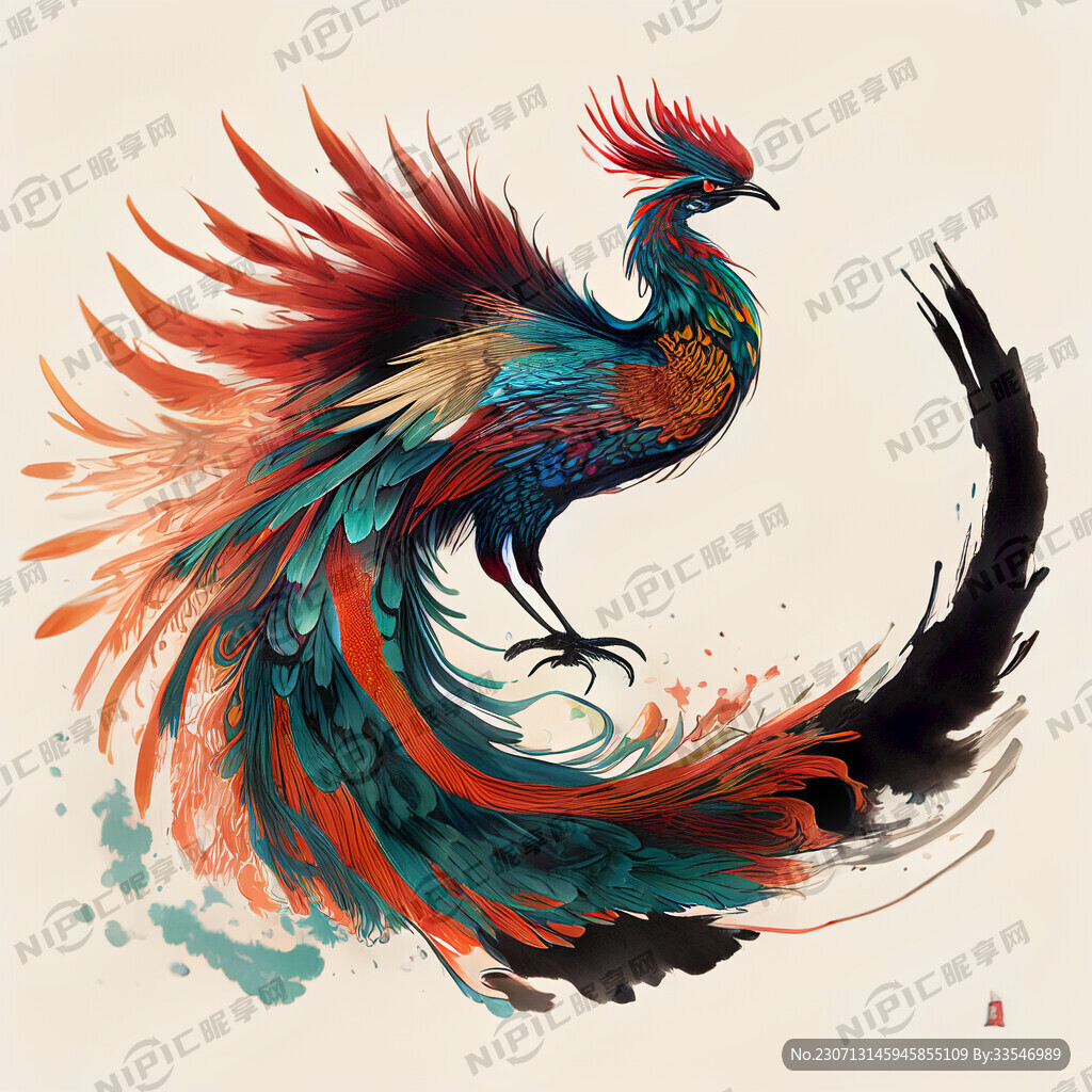 凤凰神鸟 国潮风