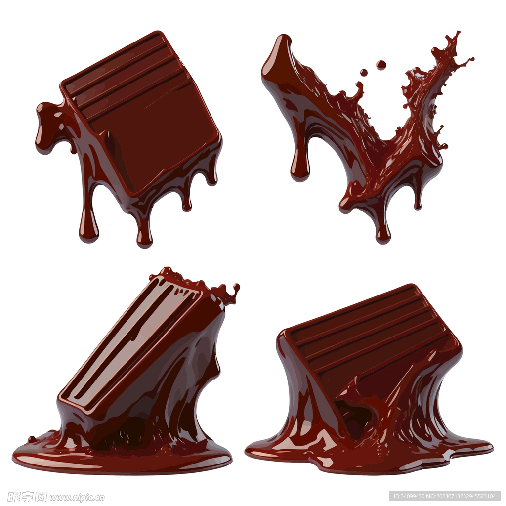 融化的巧克力