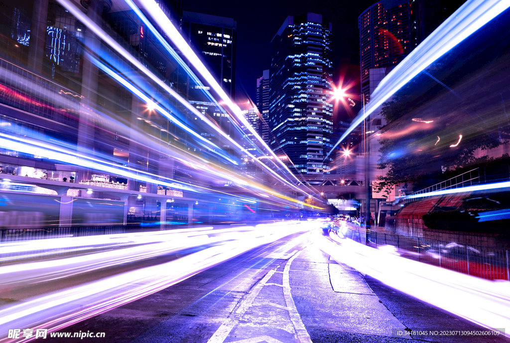 城市道路夜景