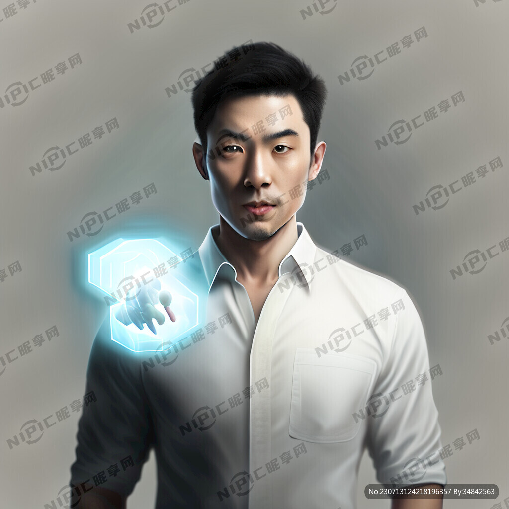 穿白衬衫男人 侧身 背对着屏幕