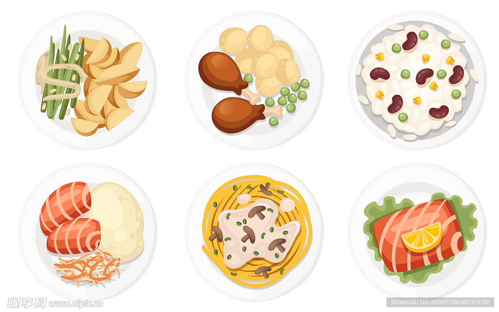 卡通美食矢量元素