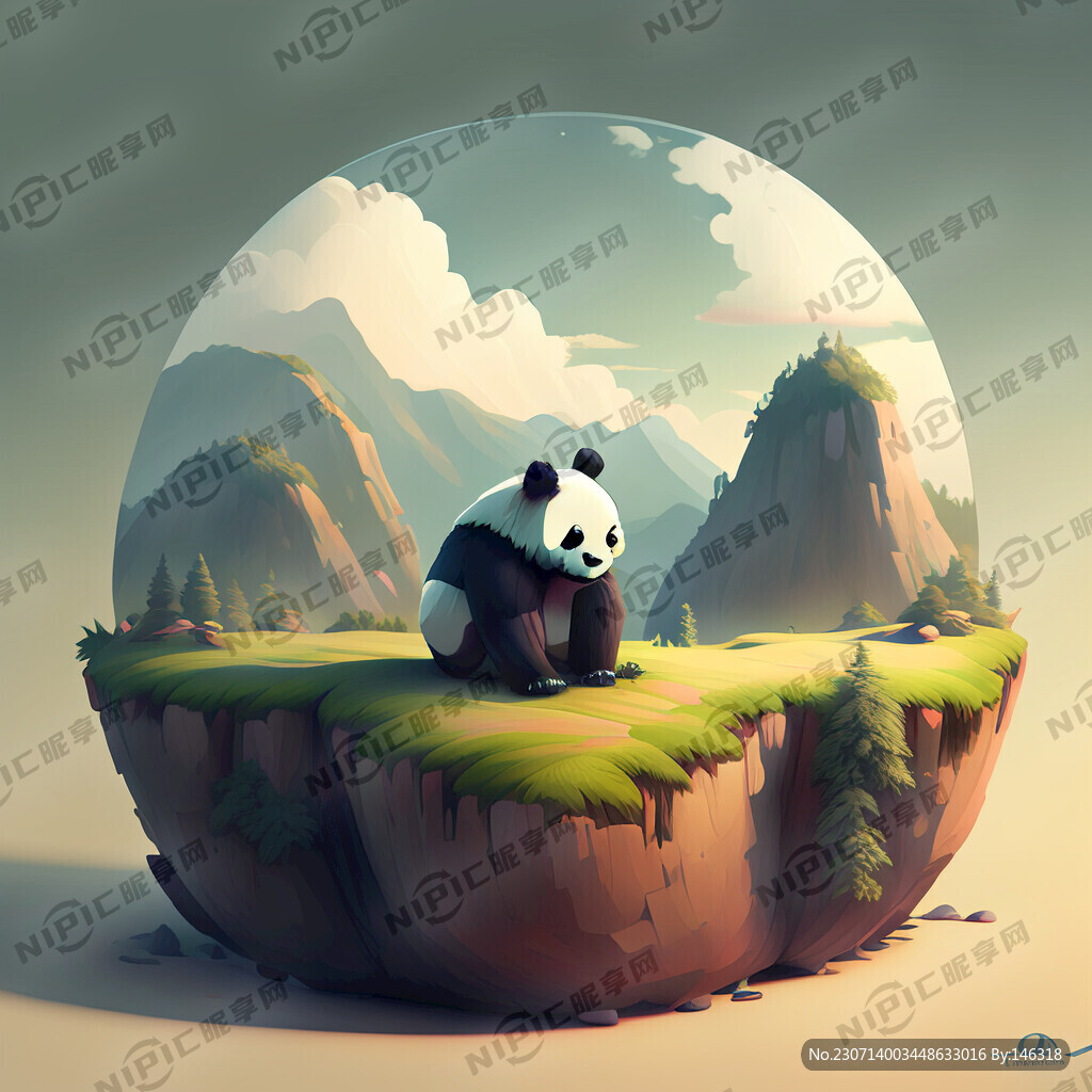 熊猫景观小品