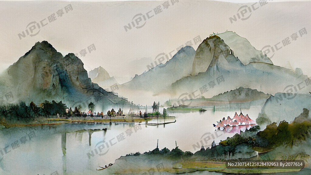 一山两湖十里荷塘