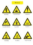 黄色警告标志矢量图