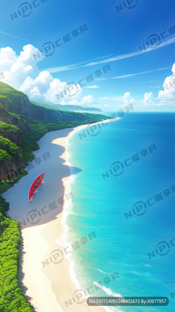 西瓜汁海洋 冲浪 冰爽 高清