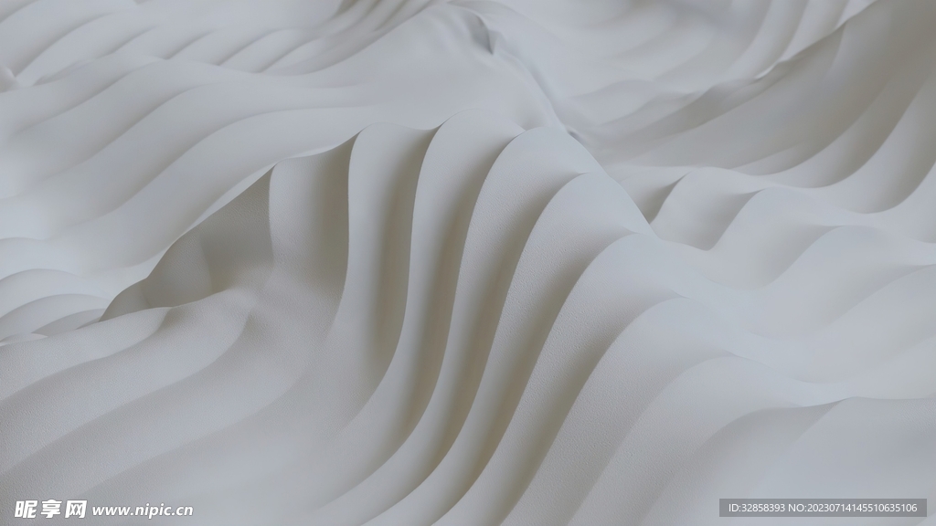 白色3d规则波浪抽象科技纹理