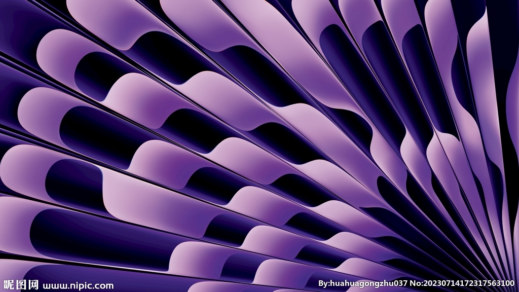 紫色3d不规则几何抽象科技纹理