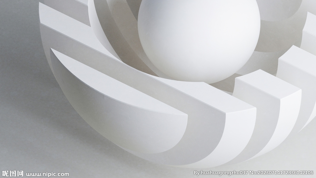 白色3d球形抽象纹理背景