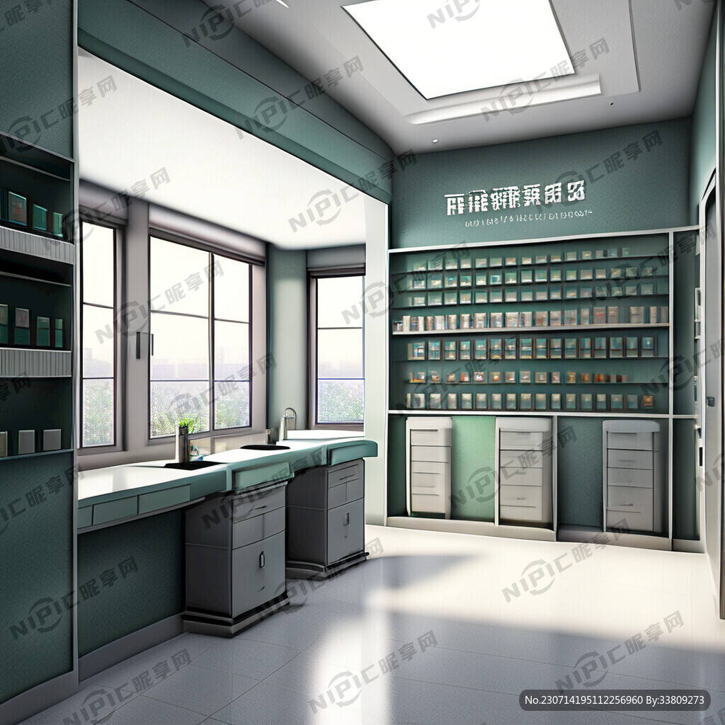 中西医诊所室内设计房屋总长九米