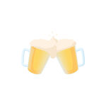卡通啤酒干杯