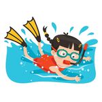 卡通潜水
