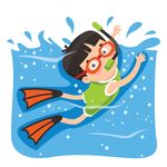 卡通潜水