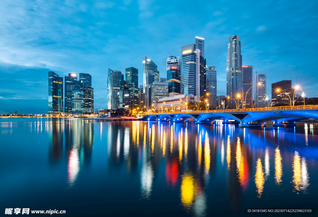 新加坡夜景图片